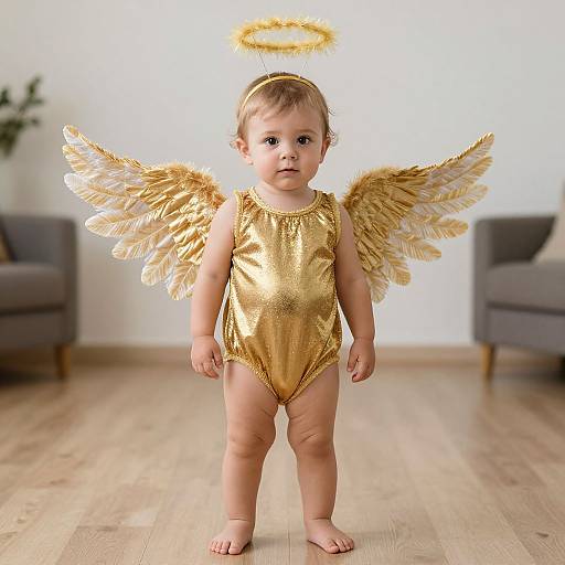 Golden Angel Infant Costume Photo