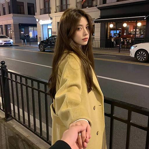 Nighttime Urban Couple Photograph