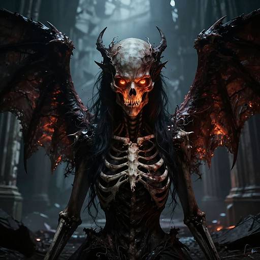 Gothic Nightmare with Fiery Eyes