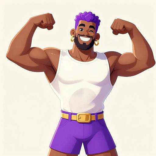Muscular Non-Binary Character Flexing
