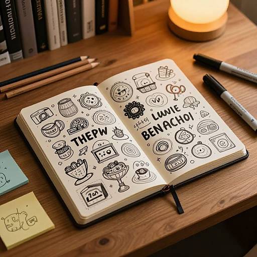 Cozy Artistic Desk for Doodle Ideas