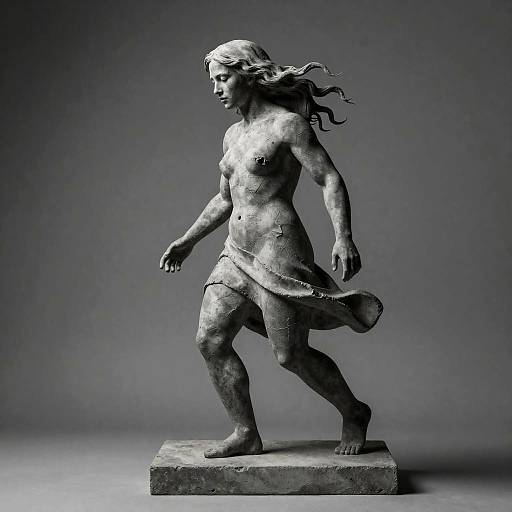 Realistic Charcoal Portrait with Surreal Texture