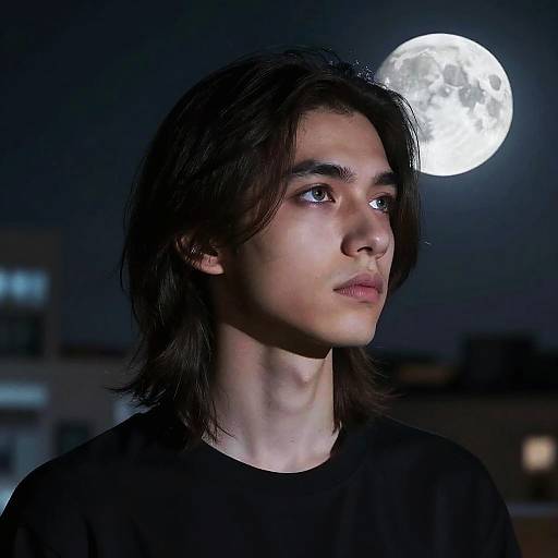 Urban Youth Moonlit Digital Abstract