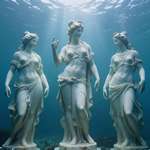 Ethereal Underwater Classical Statues