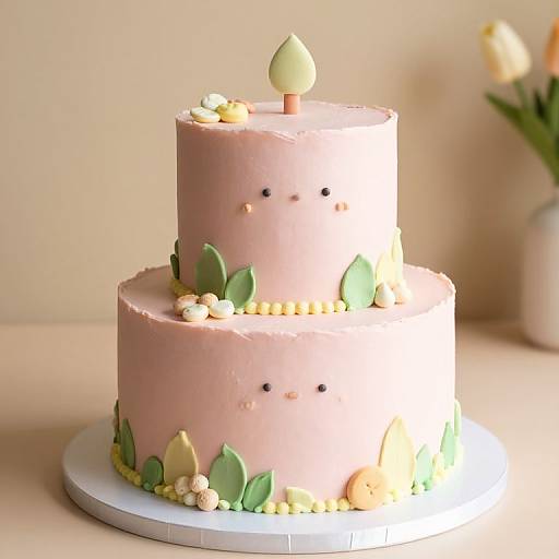 Kawaii Cottagecore Pastel Wedding Cake