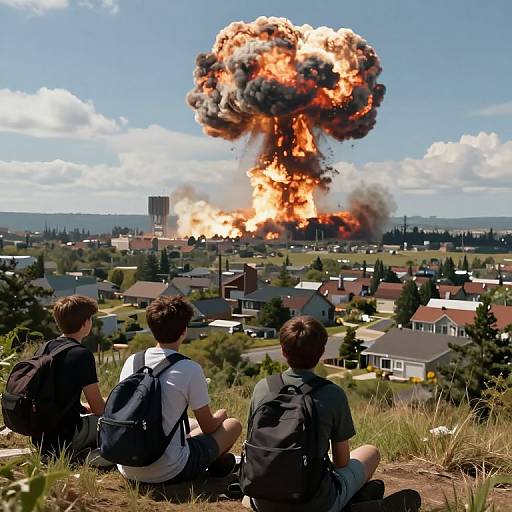 Teenagers Witness Nuclear Explosion Sunset