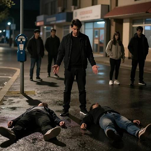 Serious Encounter on a Rainy Night