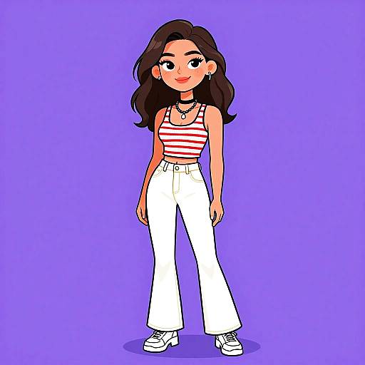 Smiling Woman in Casual Streetwear