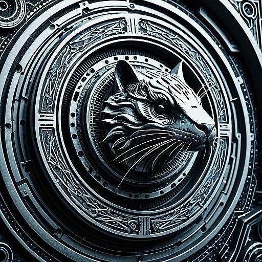 Laser-Sculpted Futuristic Tiger Seal