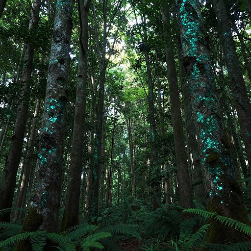 Enchanting Malachite Forest Scene