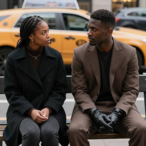 Serious Conversation on City Bench