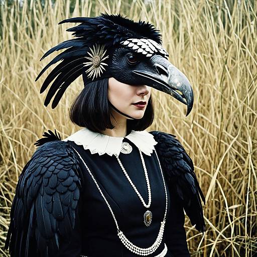 Woman in Vulture Fancy Dress