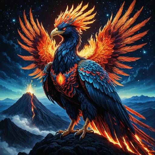 Ethereal Phoenix Guardian at Volcanic Peak
