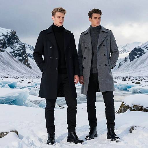Elegant Icelandic Men in Winter Fashion