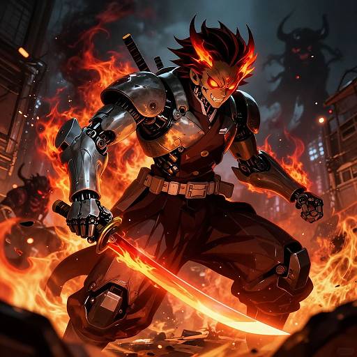 Futuristic Demon Slayer Machine