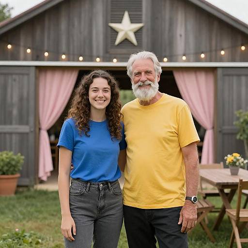 Charming Outdoors Portrait by Barn