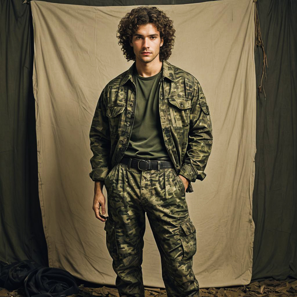 Serious Survivalist Photo Shoot in Camo