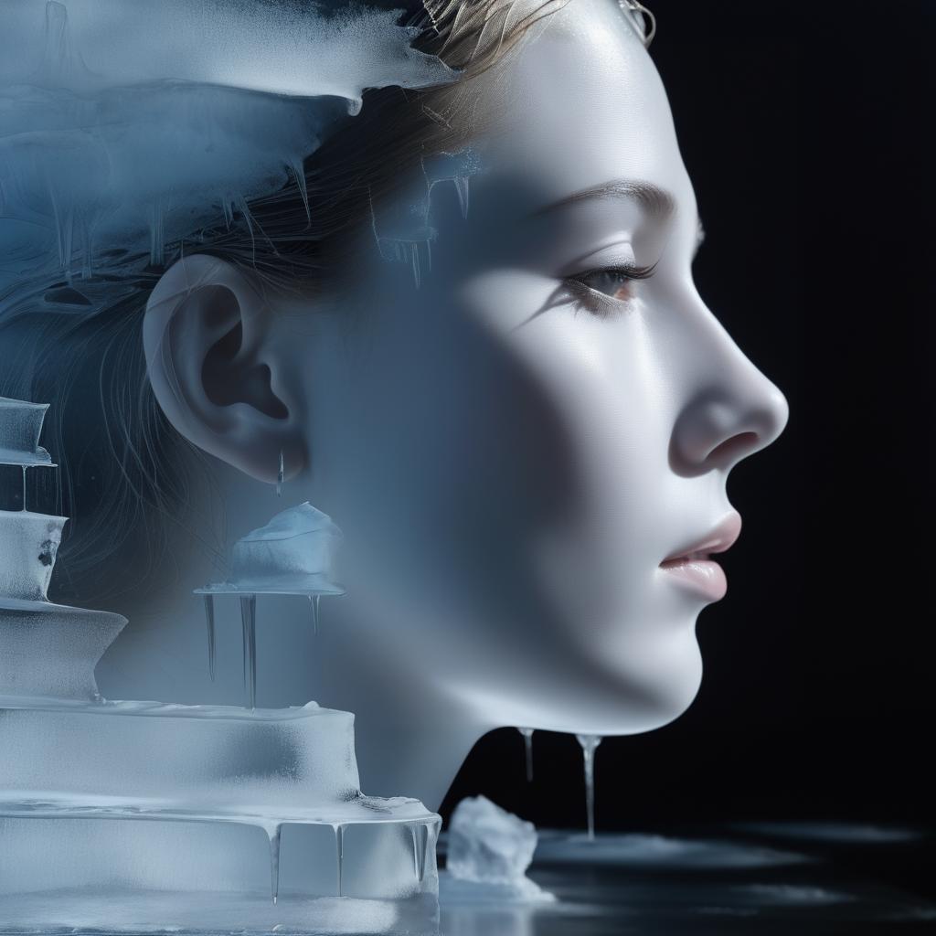 Ethereal Ice Sculpture Inspired Portrait