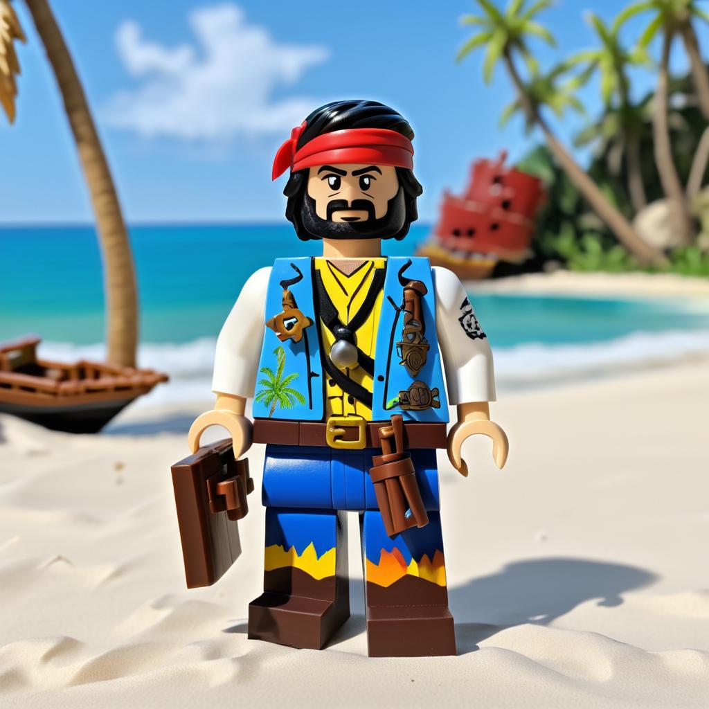 Whimsical Pirate Captain LEGO Set