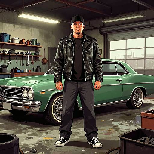 Gritty GTA-Inspired Streetwise Mechanic