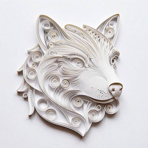 Intricate Paper Quilling Animal Art