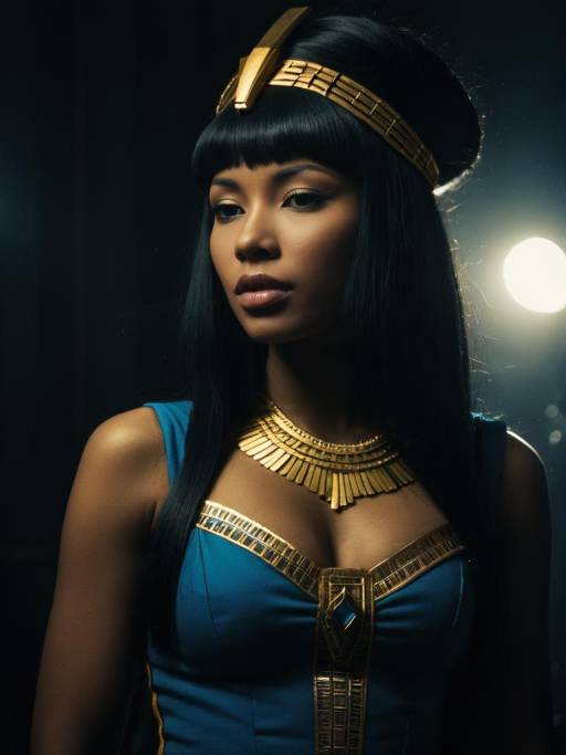 Woman in Nefertari Vivi Cosplay Costume