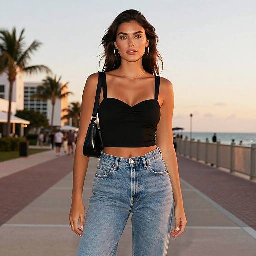 Chic Sunset Fashion on Fort Lauderdale Boardwalk