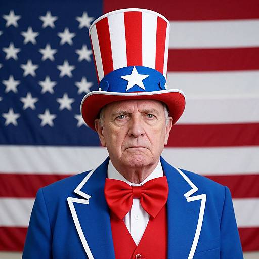 Patriotic Senior Man Portrait