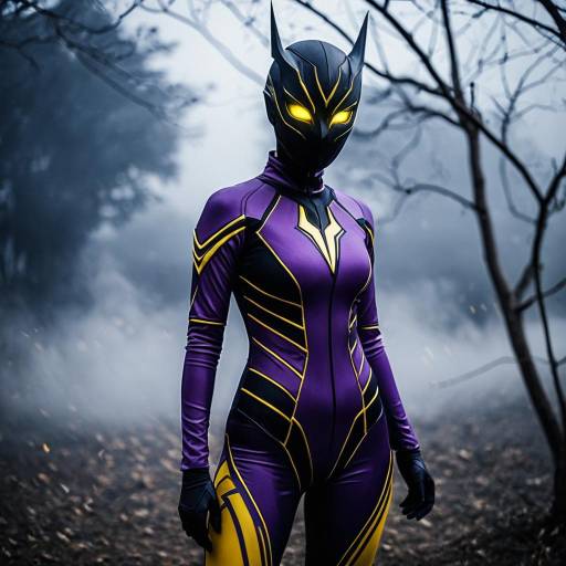 Kurogiri Inspired Dark Purple Cosplay Outfit
