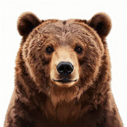 Detailed Lifelike Bear Vector Art