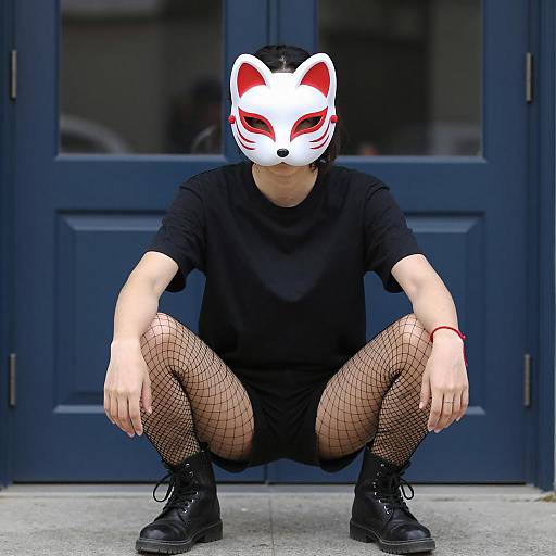 Mysterious Squatter in Fox Mask