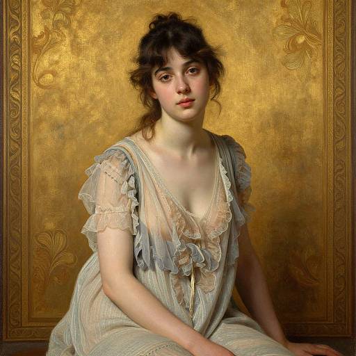 Classical Oil Portrait in Godward Style
