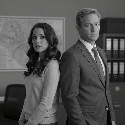 Office Love: A Black-and-White Scene