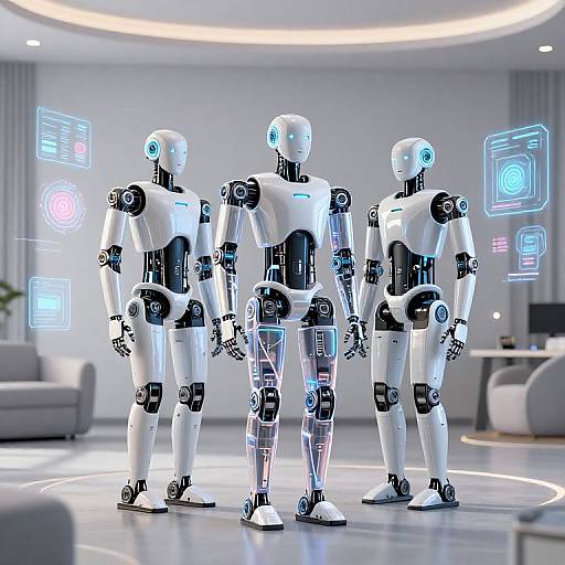Sleek Humanoid Robot in Modern Room