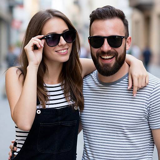 Playful Couple in Urban Shades