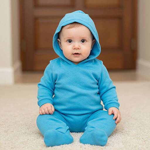 Infant in Bluey Hooded Costume