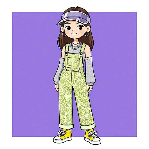 Smiling Woman in Casual Streetwear