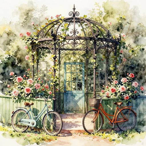 Ethereal Watercolor Secret Garden