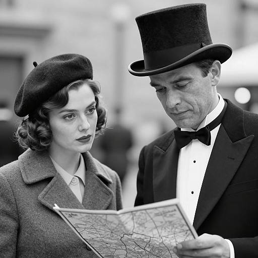 Elegant Outdoor Duo in Black and White