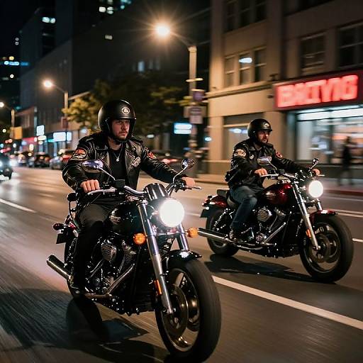 Droogs Racing Through Neon City