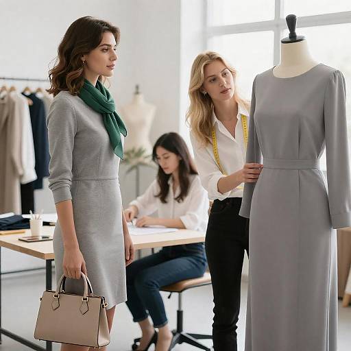 Fashion Studio Scene with Tailor