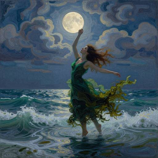 Cubist Clouds Over Impressionist Waves