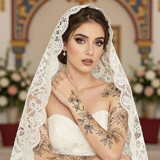 Andalusian Bride Tattoo Design