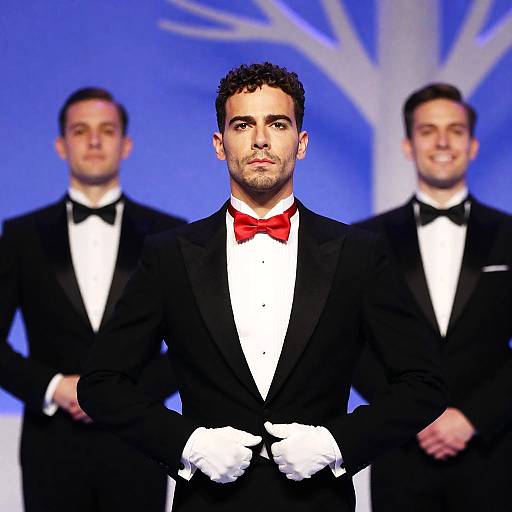 Male Dancer in Tuxedo with White Gloves