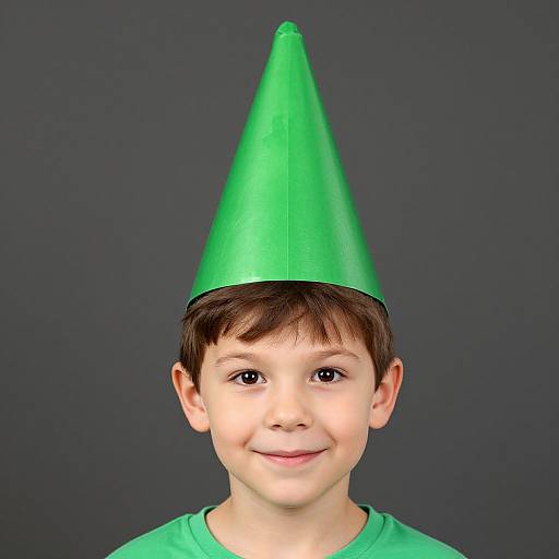 Boy in Green Party Hat