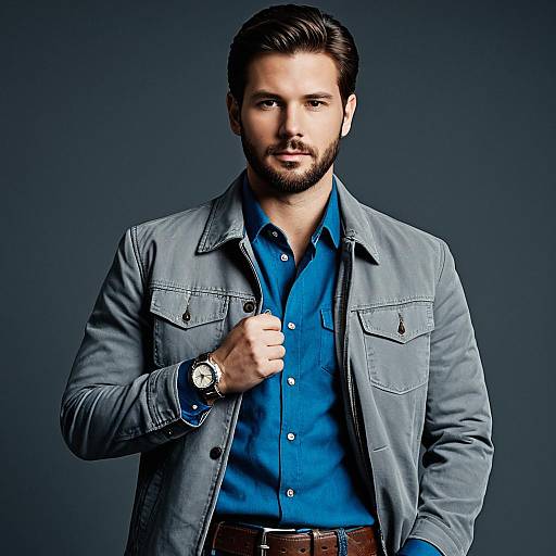 Confident Man in Semi-Casual Attire