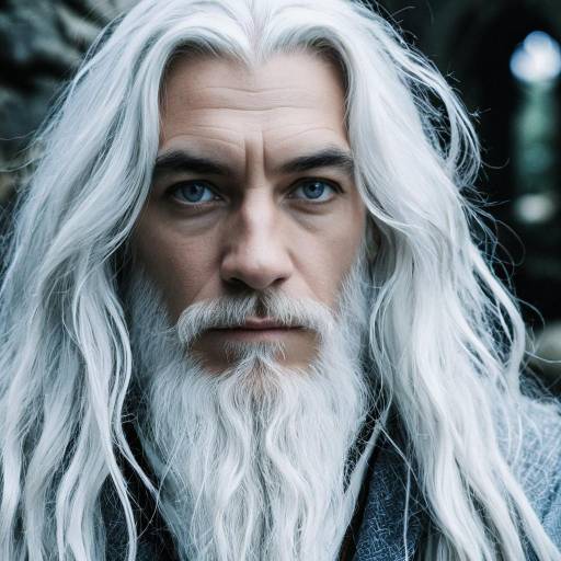 Realistic Gandalf White Cosplay Portrait