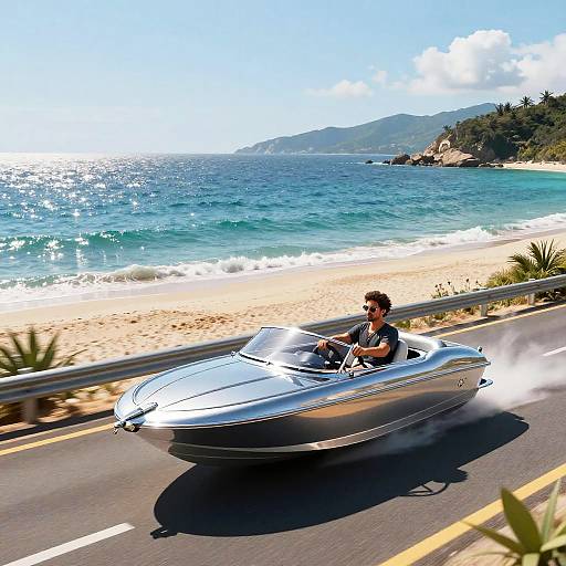 Relaxed Driver on Chrome Jetboat