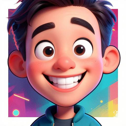 Vibrant AI Caricature Character Design