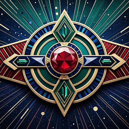 NovaBlend Art Deco Jewel Tone Logo